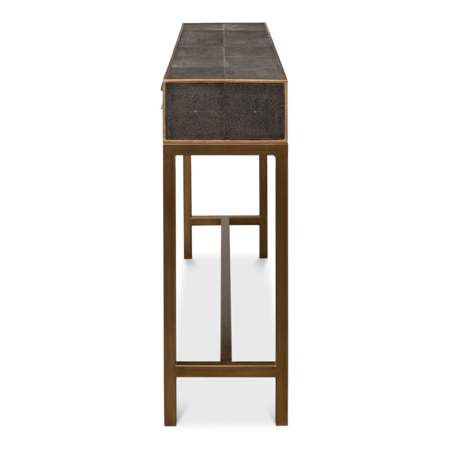 Gideon Shagreen Console Table, Antique Grey