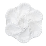 Fleur De Lis White Oyster Plate