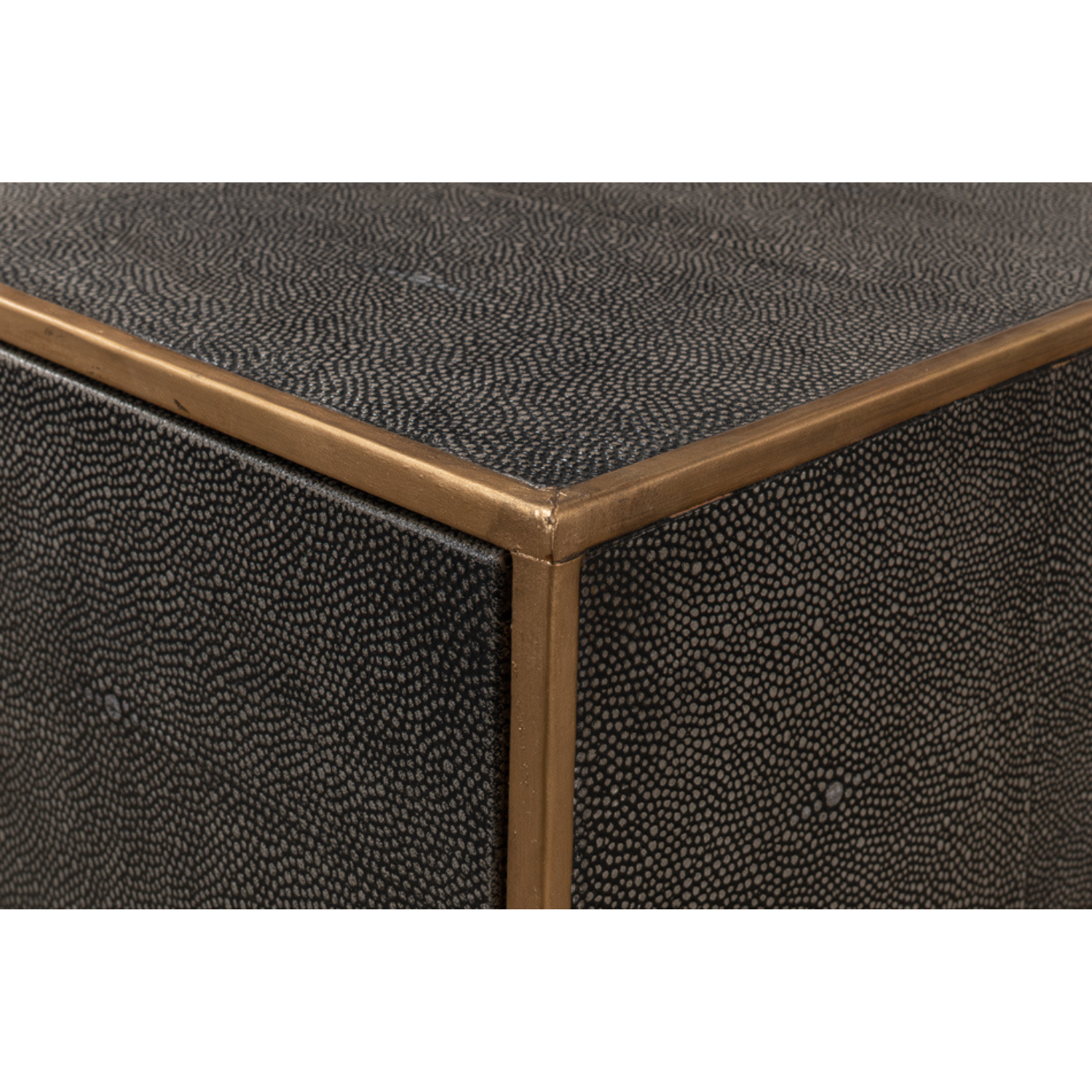 Gideon Shagreen Console Table, Antique Grey