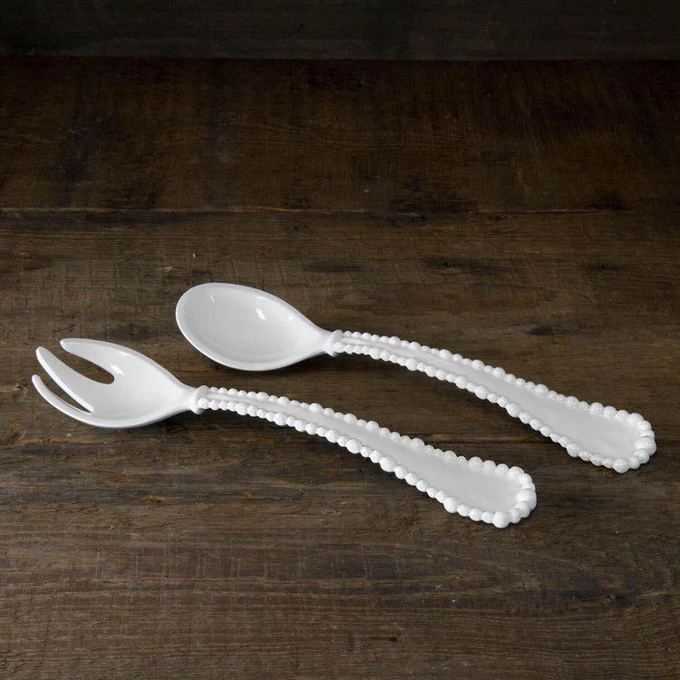 VIDA Alegria Large Salad Servers (White)