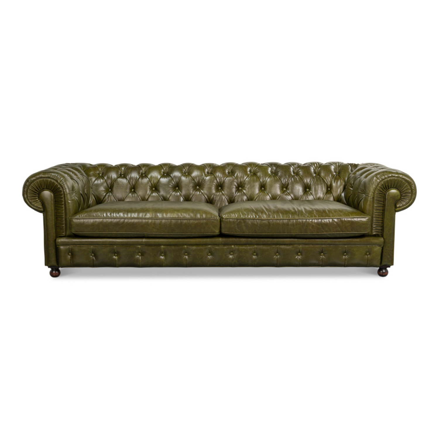 Savile Leather Sofa  Green