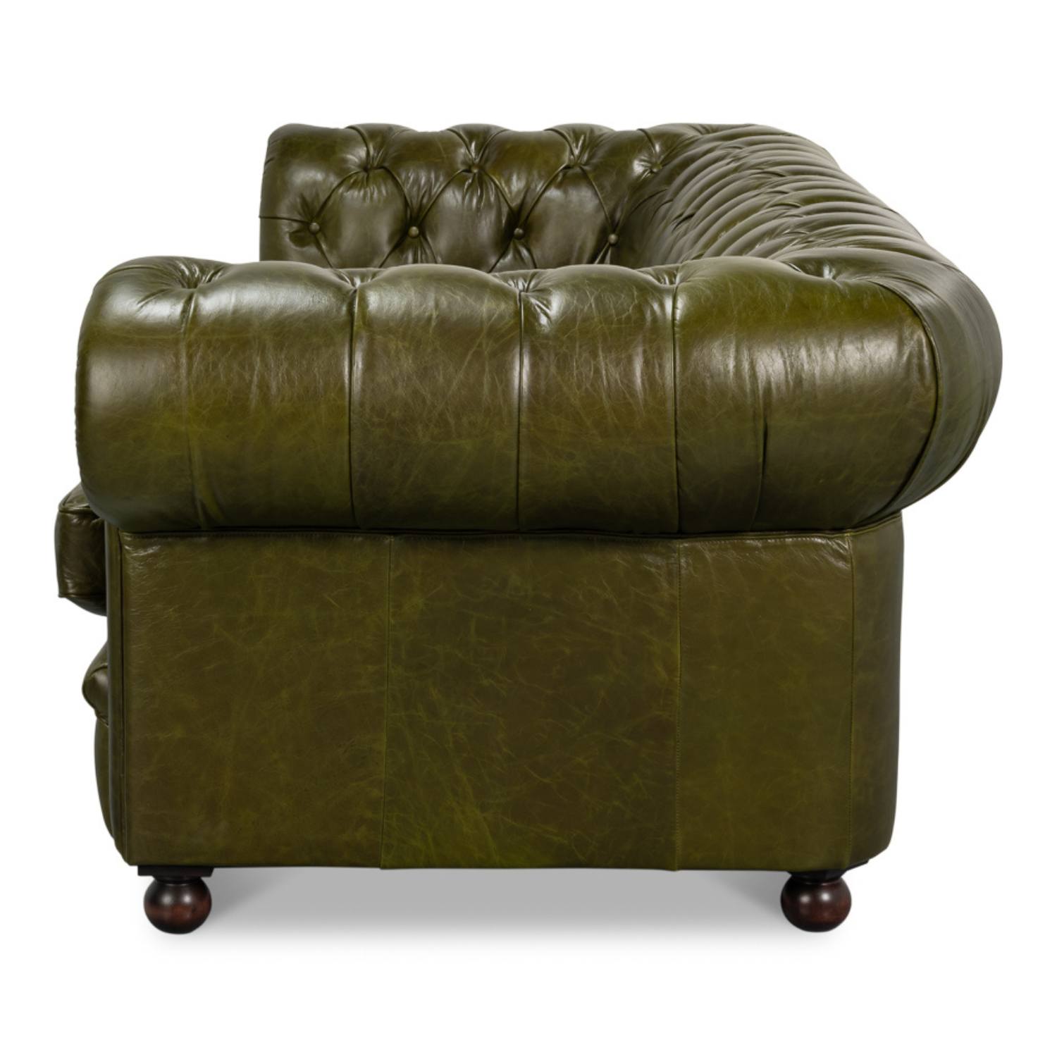 Savile Leather Sofa  Green