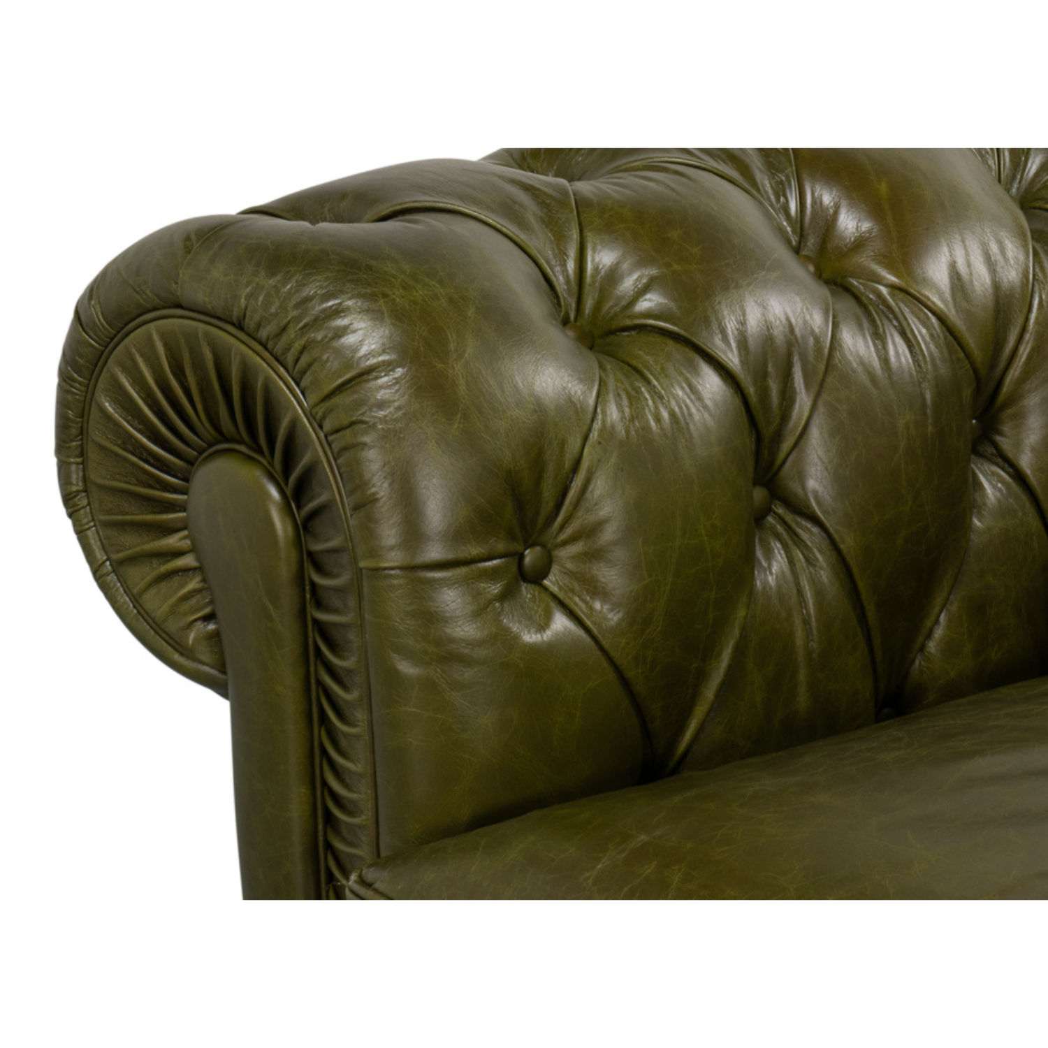 Savile Leather Sofa  Green
