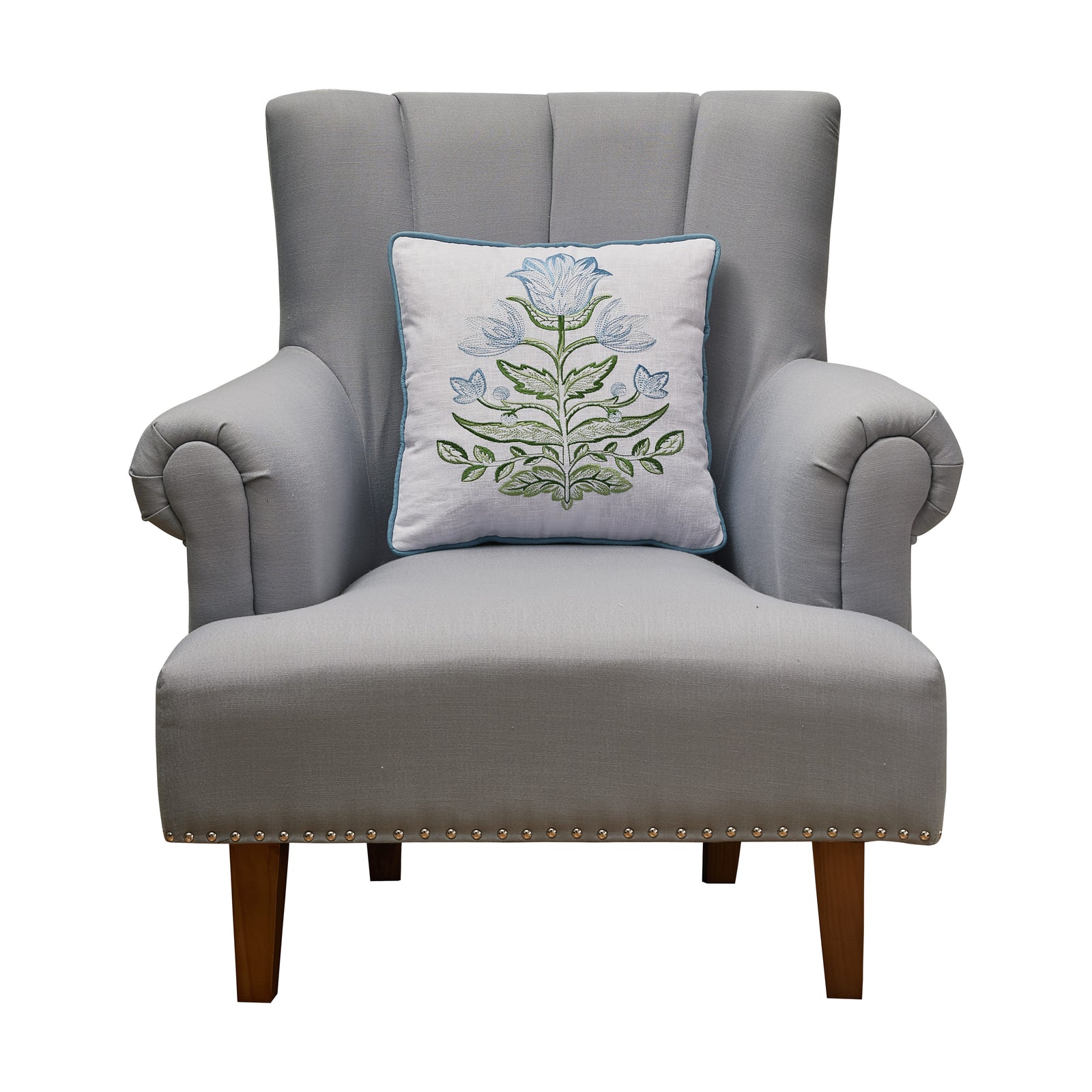 Mughal Flowers EMB Pillow