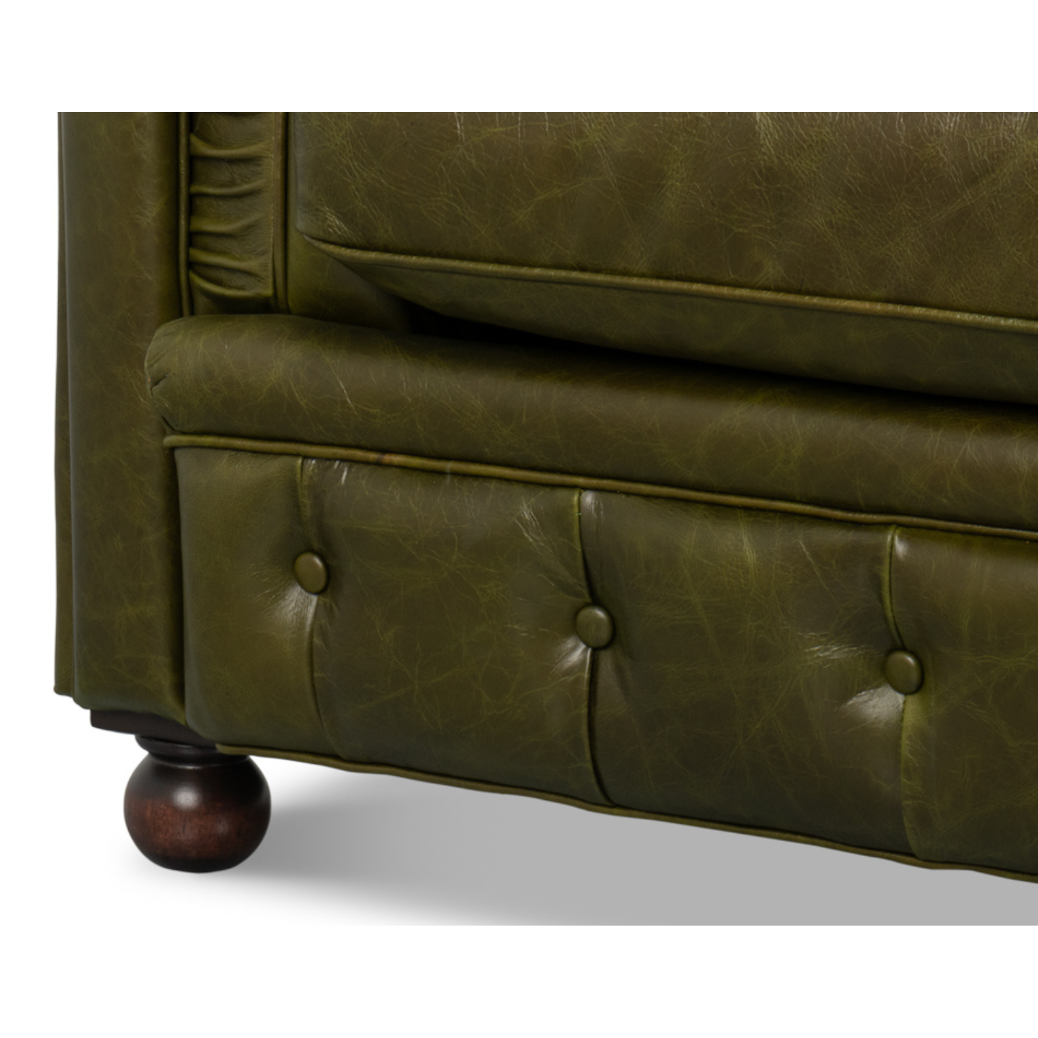 Savile Leather Sofa  Green