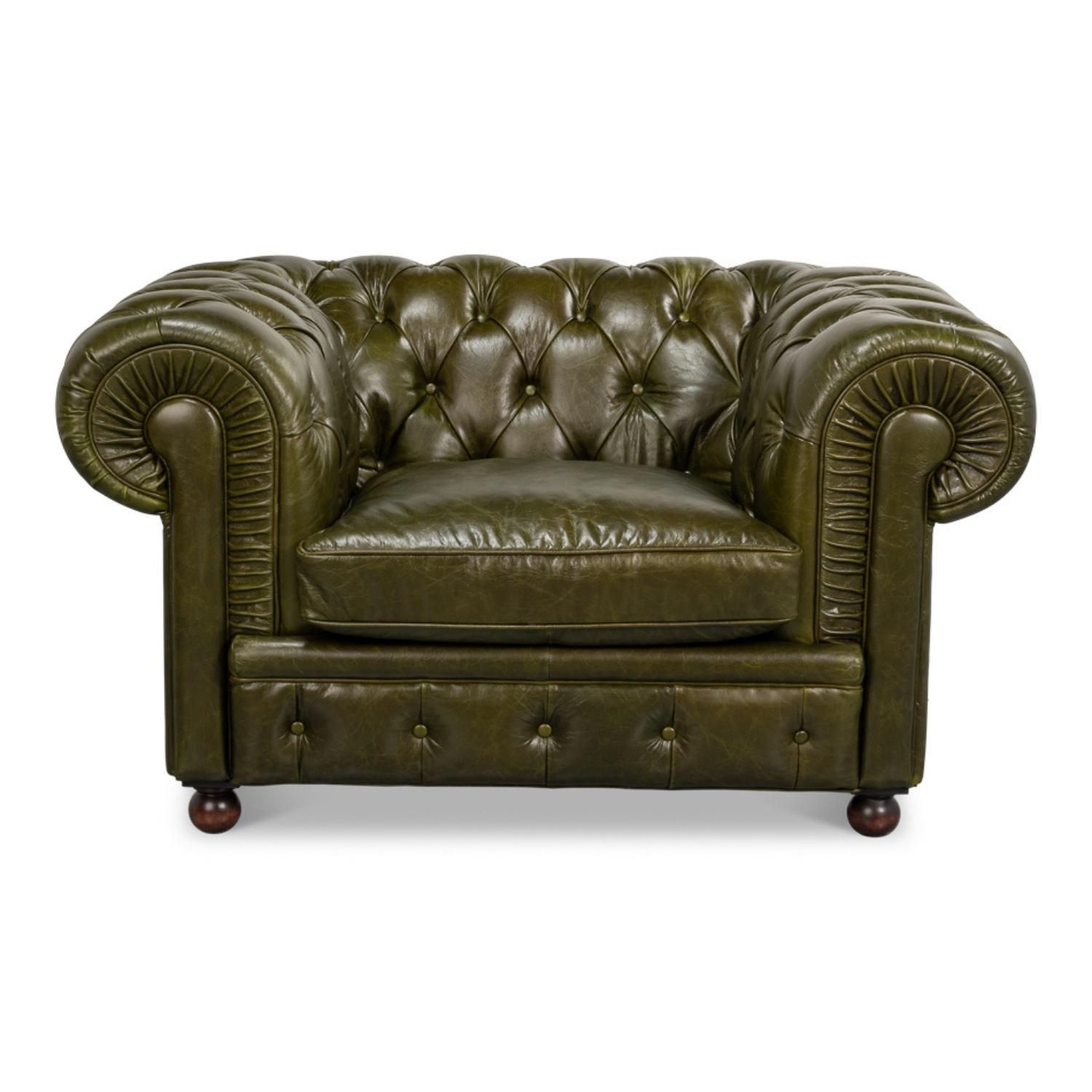Savile Leather Chair Green