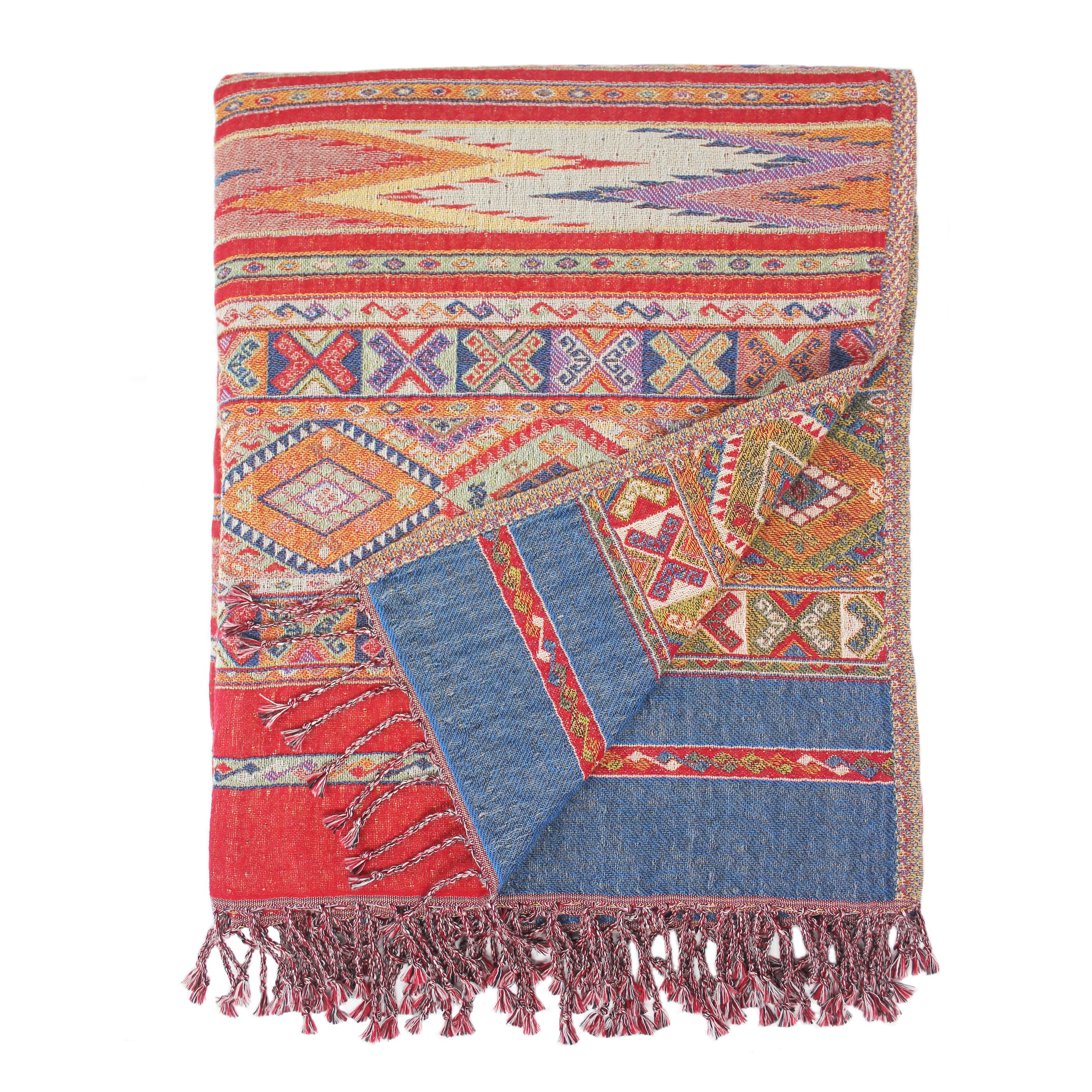 Santa Fe Reversible Cotton Wool Throw