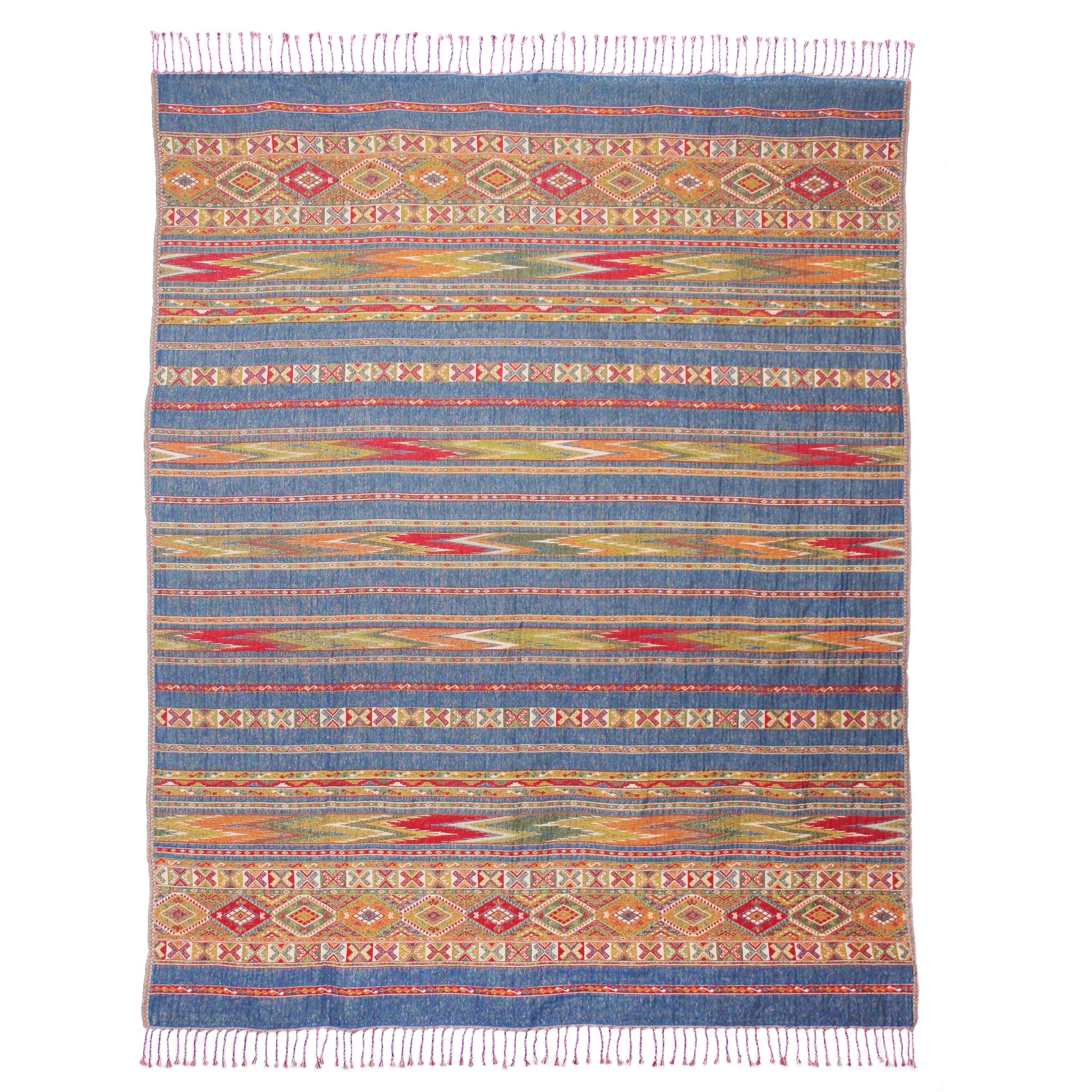 Santa Fe Reversible Cotton Wool Throw