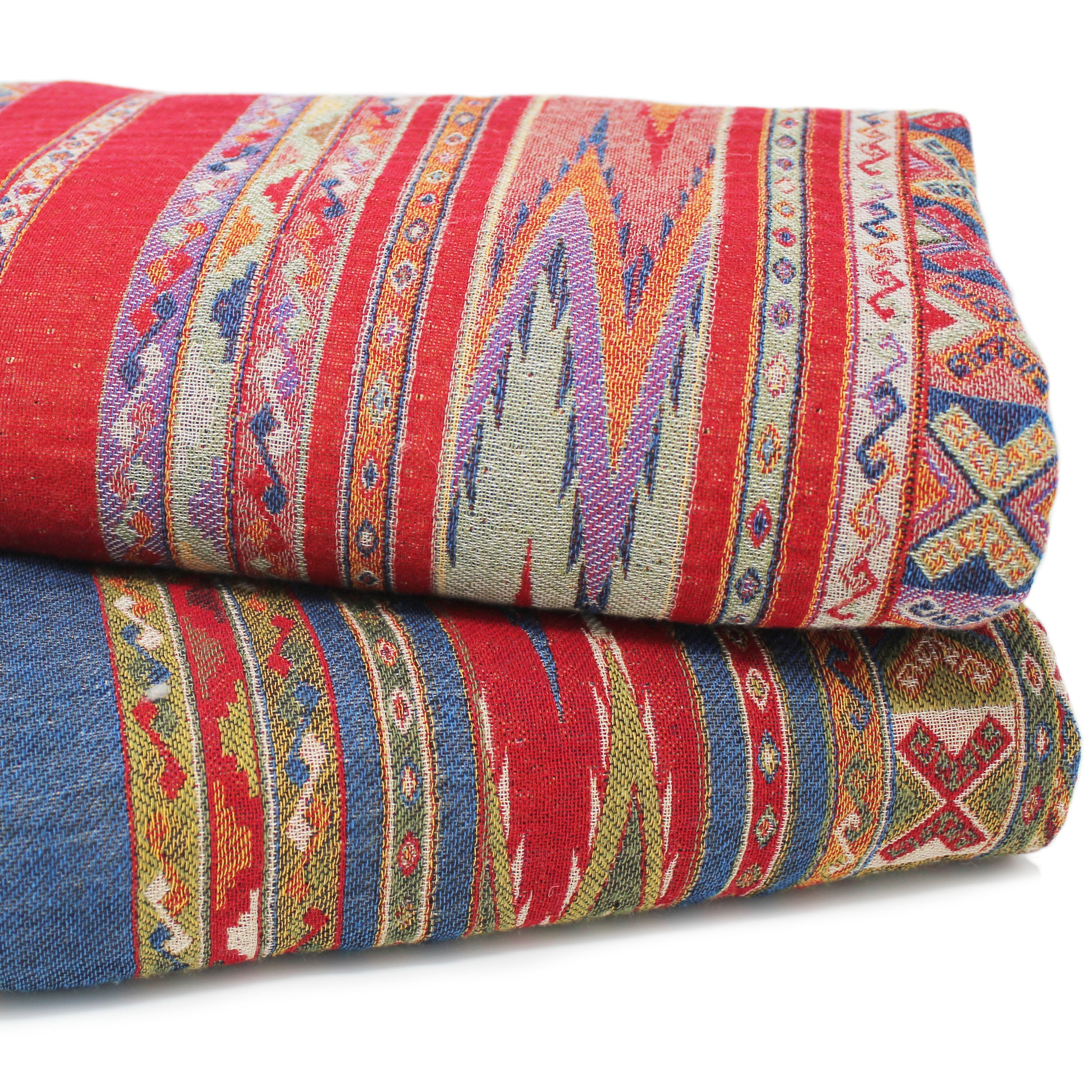 Santa Fe Reversible Cotton Wool Throw