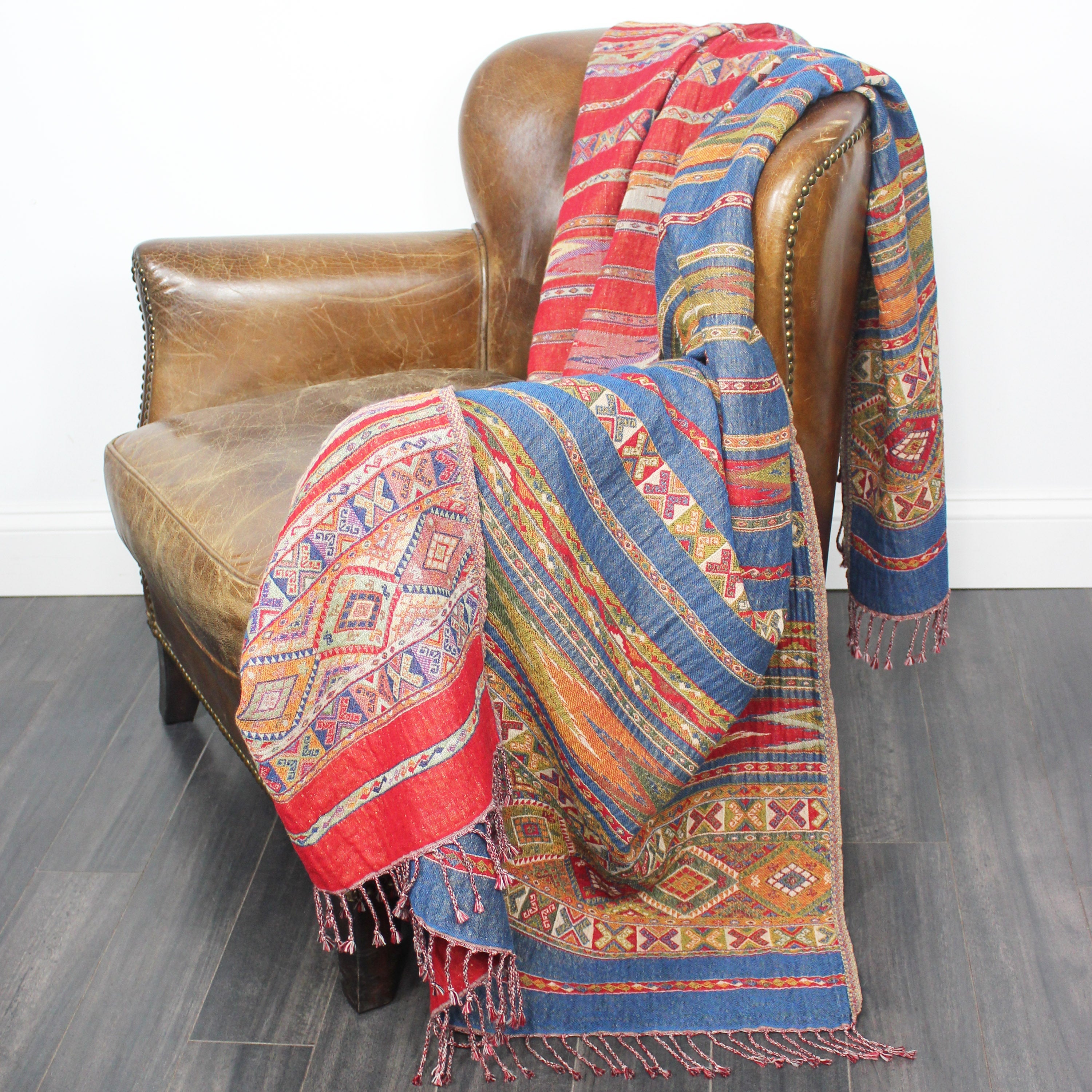 Santa Fe Reversible Cotton Wool Throw