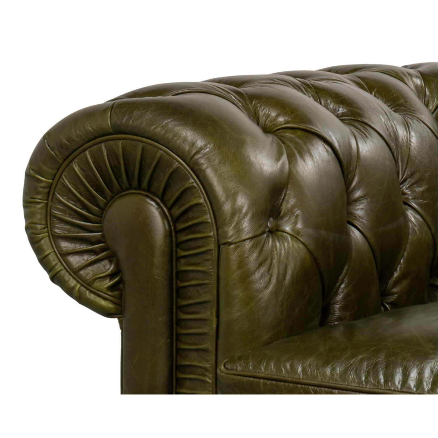 Savile Leather Chair Green