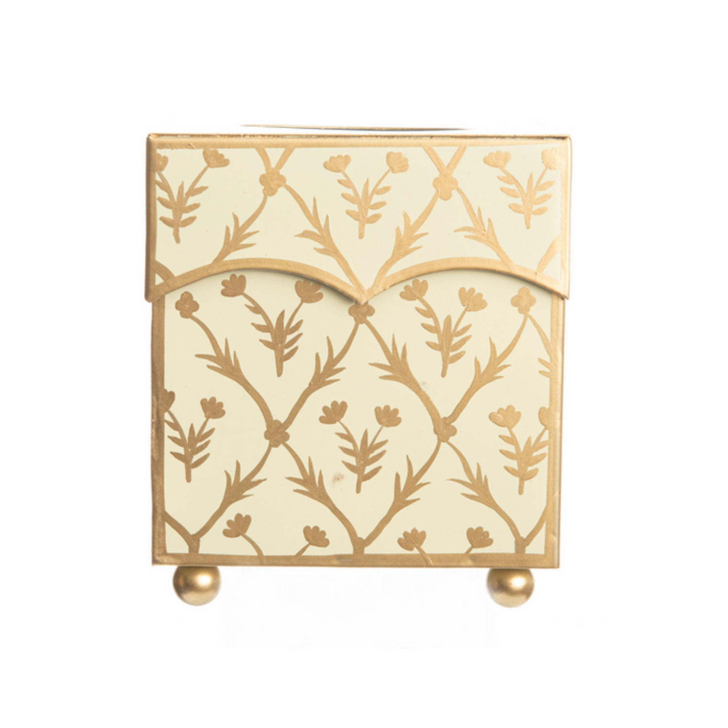 Ivory & Gold Tulip Wastepaper Basket & Tissue (3 Options)