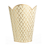 Ivory & Gold Tulip Wastepaper Basket & Tissue (3 Options)