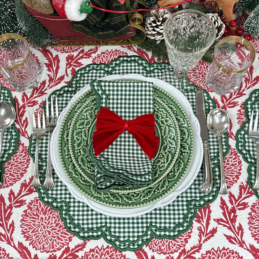 Bettina Napkin-Dark Green Gingham (Set of 4)