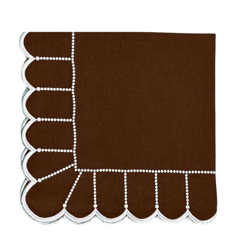 Studio Collection: Pippa Napkin - Cocoa/White (Set of 4)