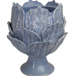 Foliage Footed Cachepot, Periwinkle