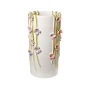 Colorful Vase with Painted Wildflowers