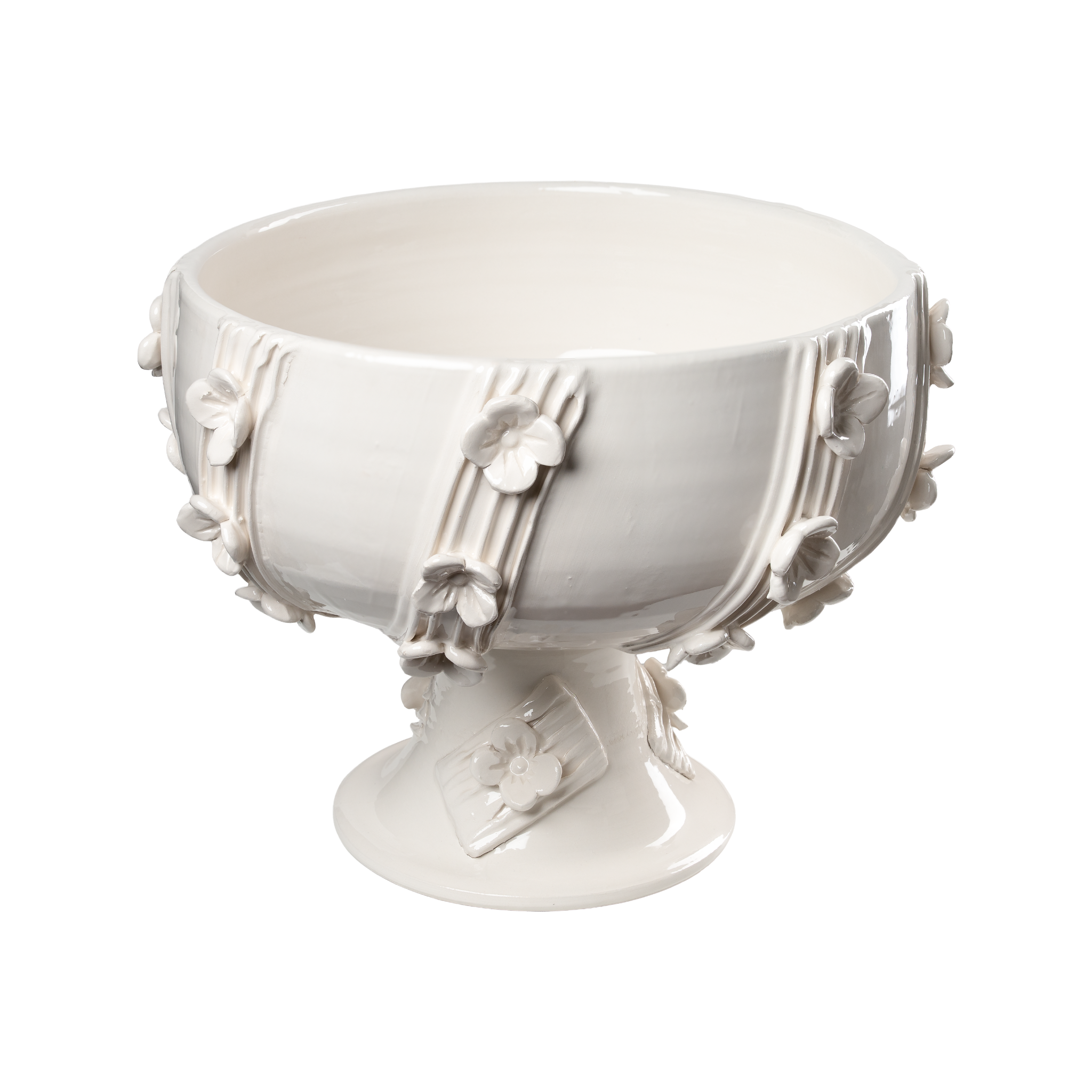 White Footed Compote with Wildflowers