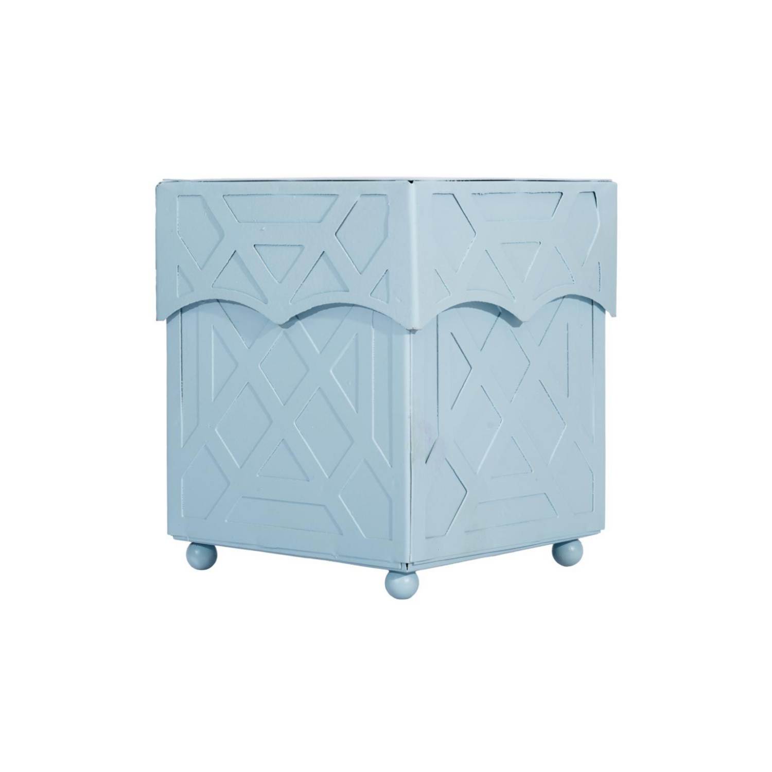 Slate Blue Chippendale Wastepaper Basket & Tissue (3 Options)