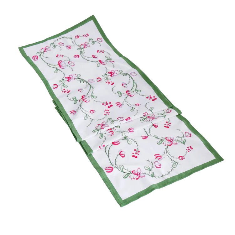 LINEN
Norelle Runner 108 x
18 (Green and Red Floral)