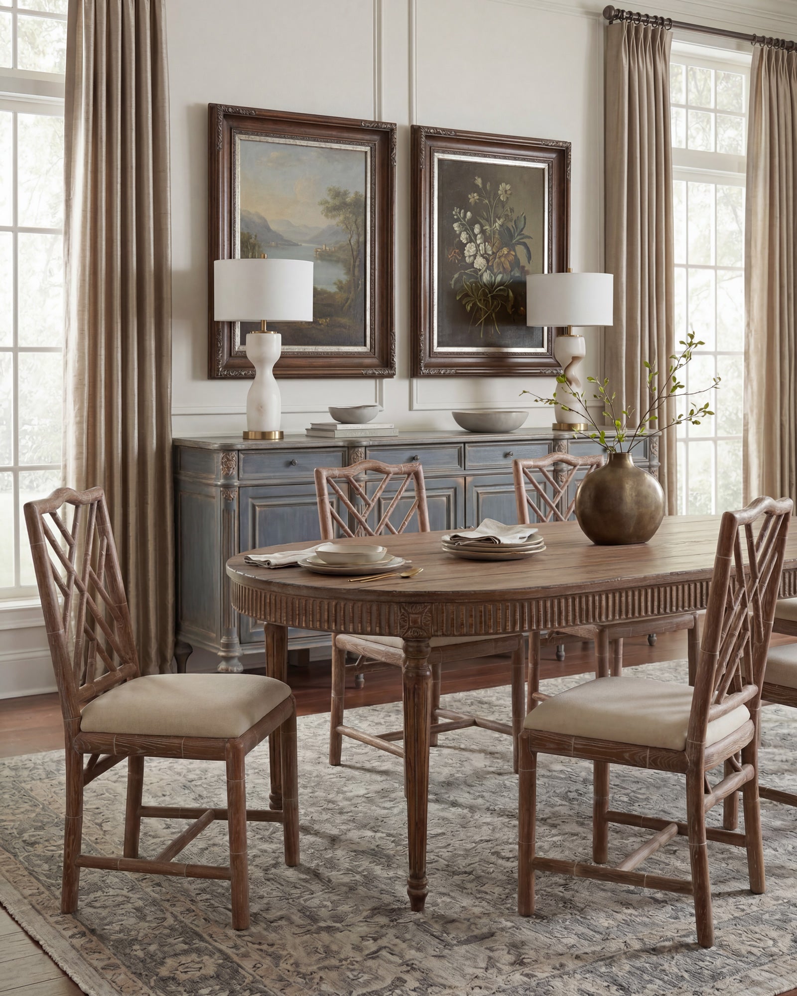 French Antique Reproduction Dining Table