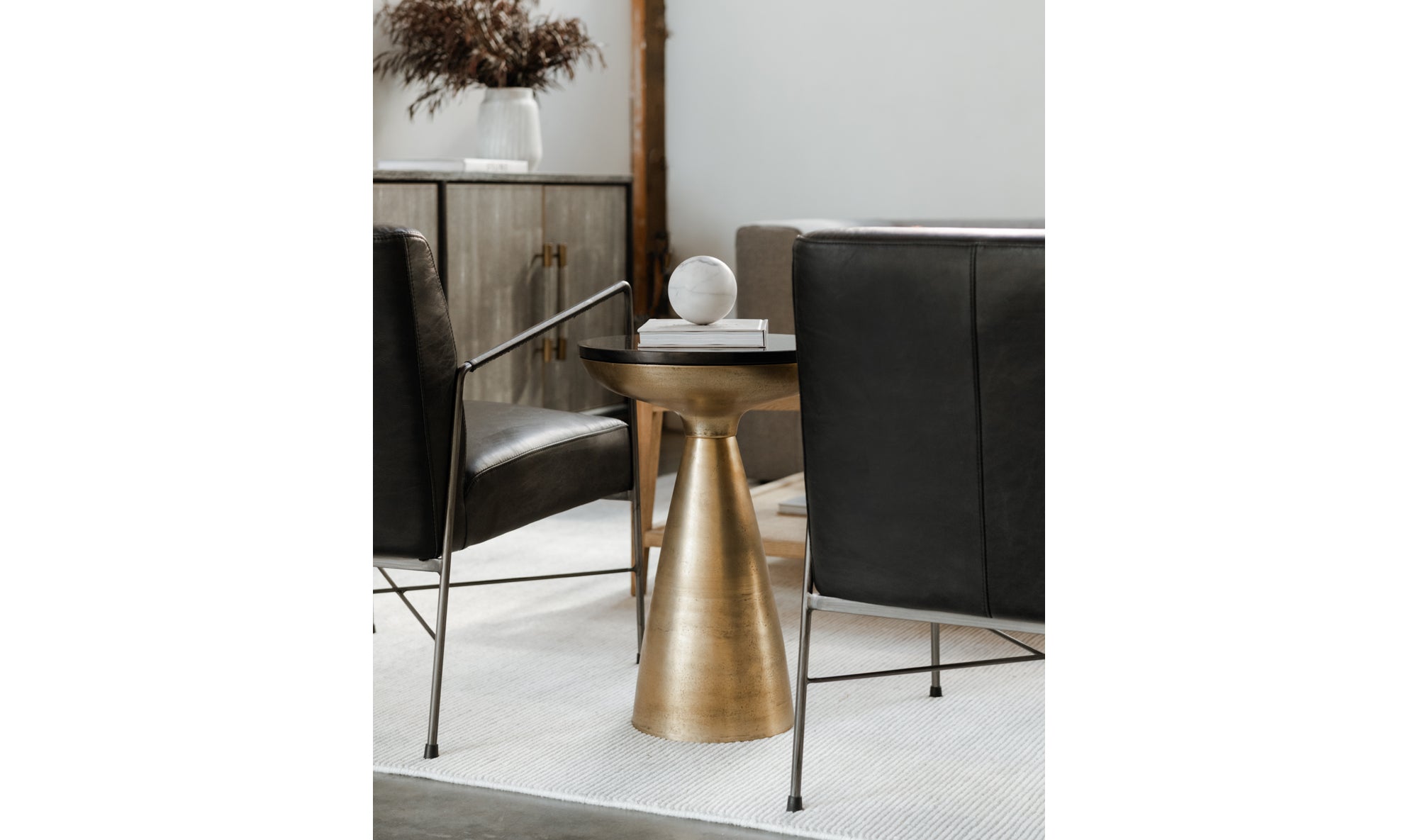 Diore Side Table - Brass