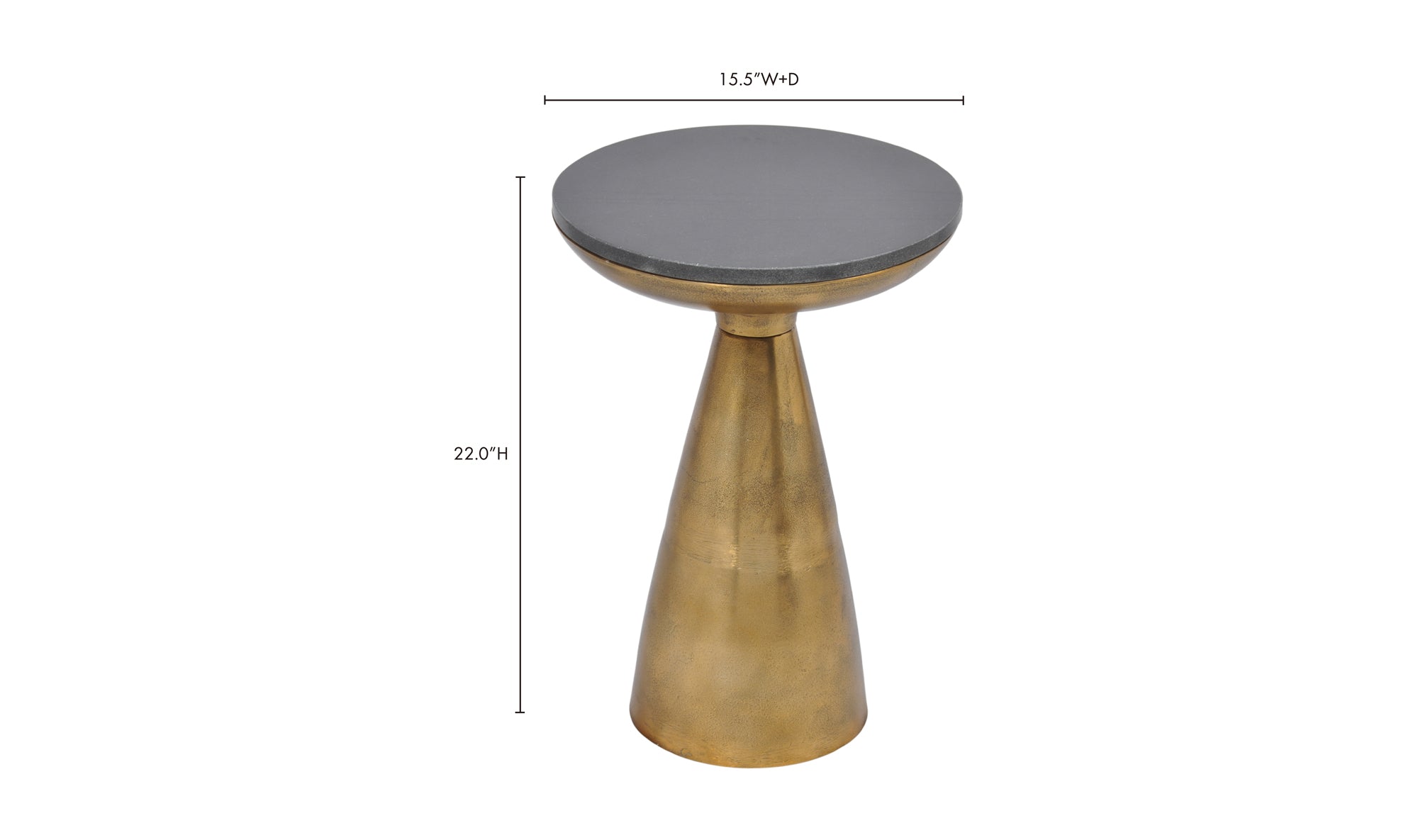 Diore Side Table - Brass