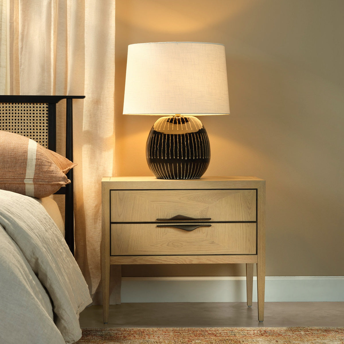 Landmark Two Drawer Nightstand