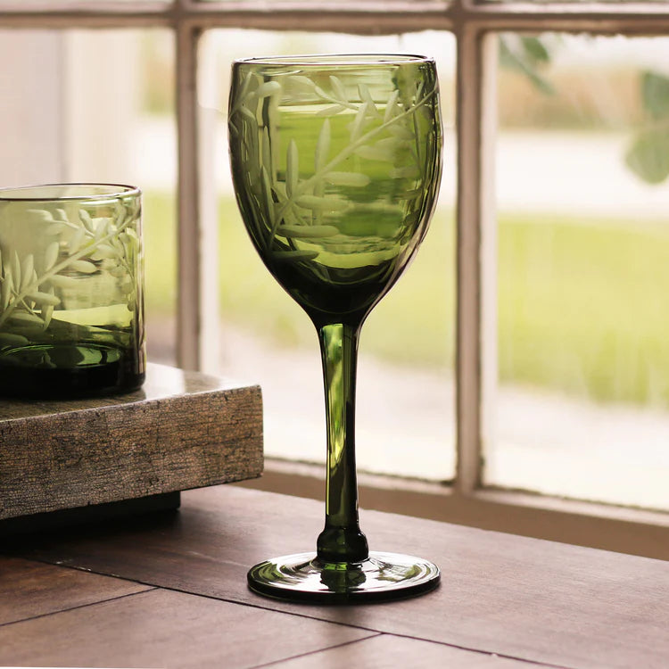 GLASS Fern Wine Set of 4 (D