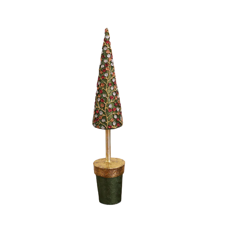 HOLIDAY
Royal Forest Bejeweled Topiary 12.5" Tree (Multi)