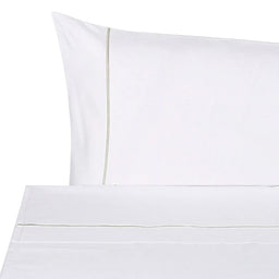 Twin (Fitted Sheet 39x75+18'' + Flat Sheet 75x112'' + 1 Standard Pillowcase 20x30'') / White/Dove