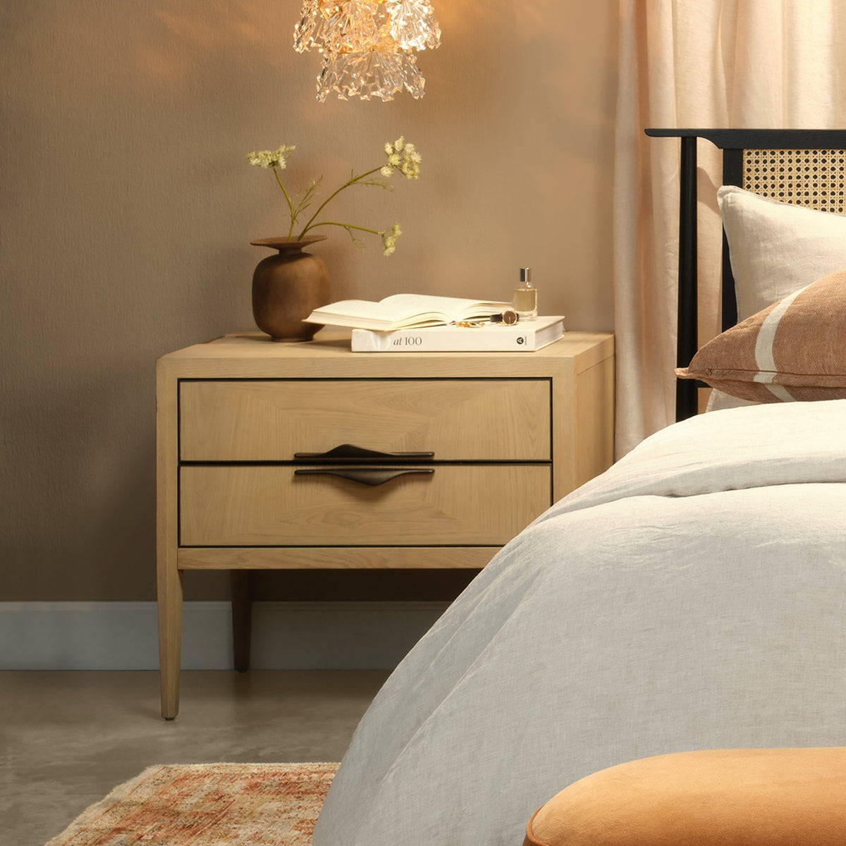 Landmark Two Drawer Nightstand