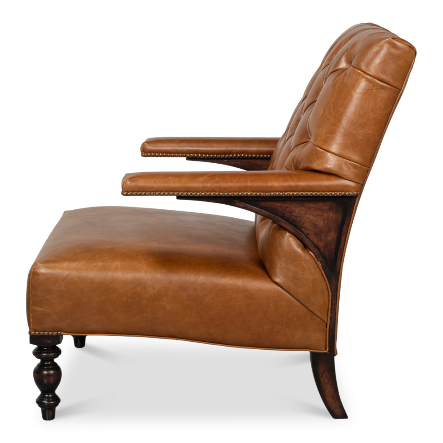 Dawson Distilled Leather Chair, Cuba Brown