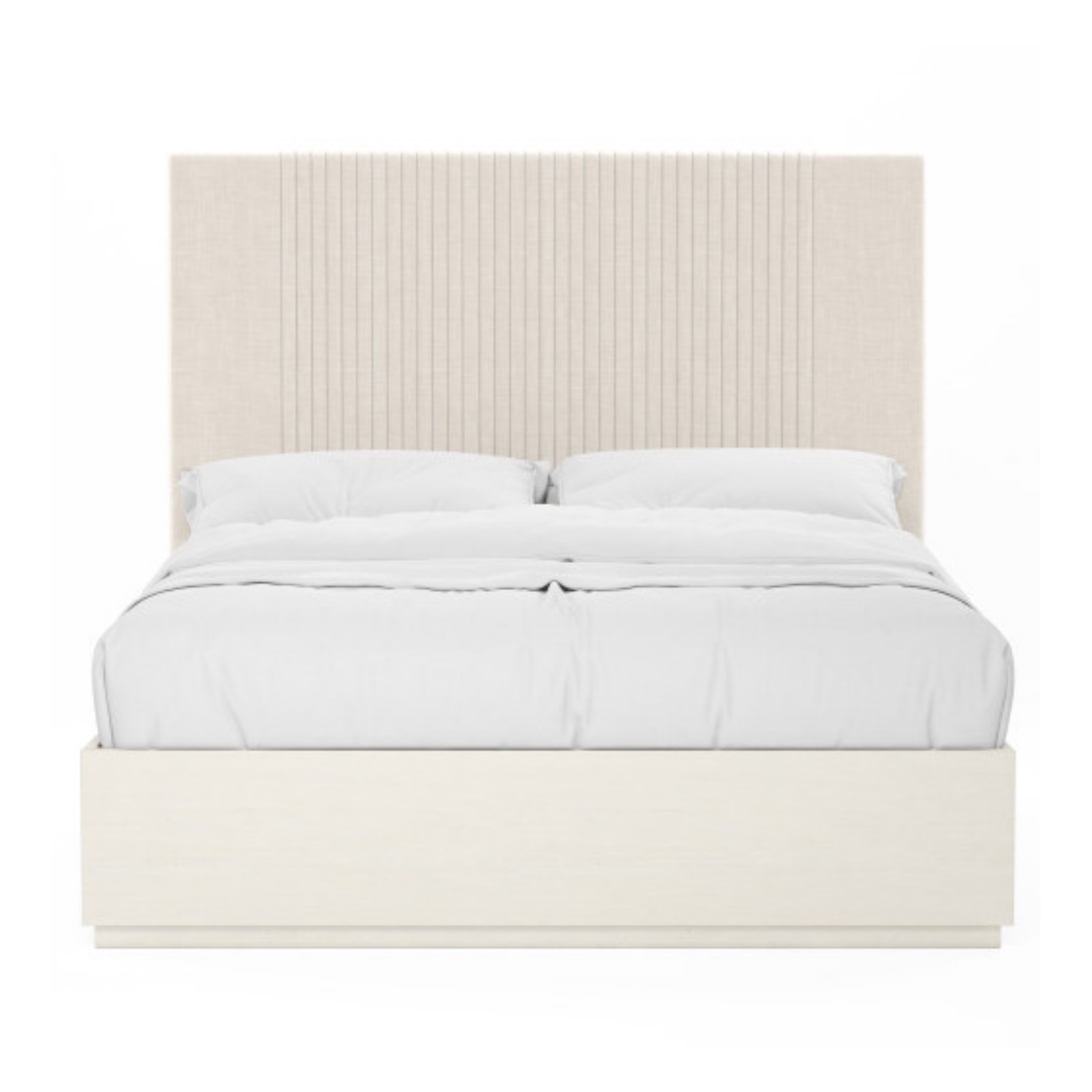 Blanc King Upholstered Panel Bed