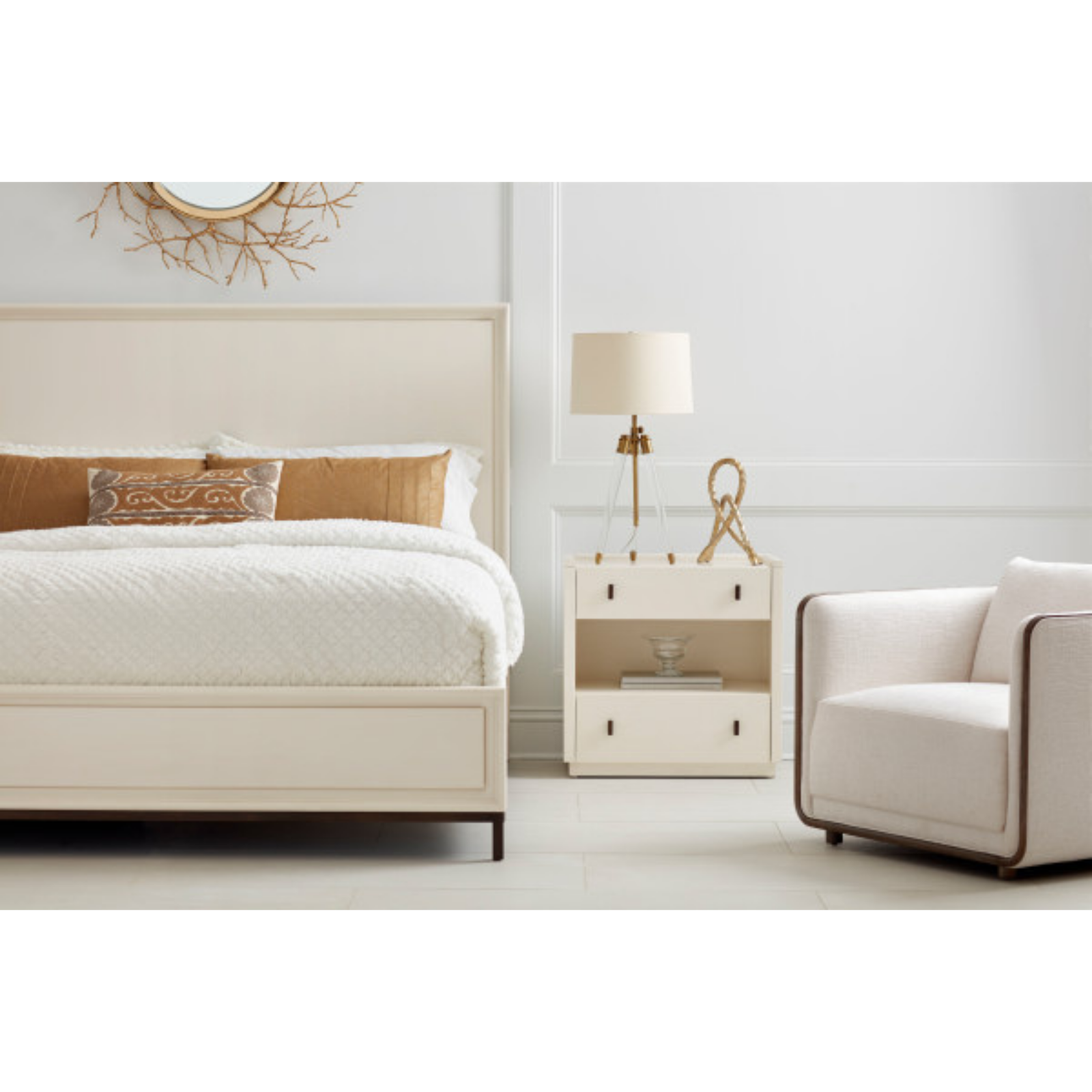 Blanc Queen Panel Bed