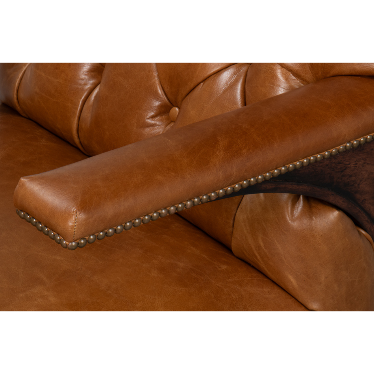 Dawson Distilled Leather Chair, Cuba Brown