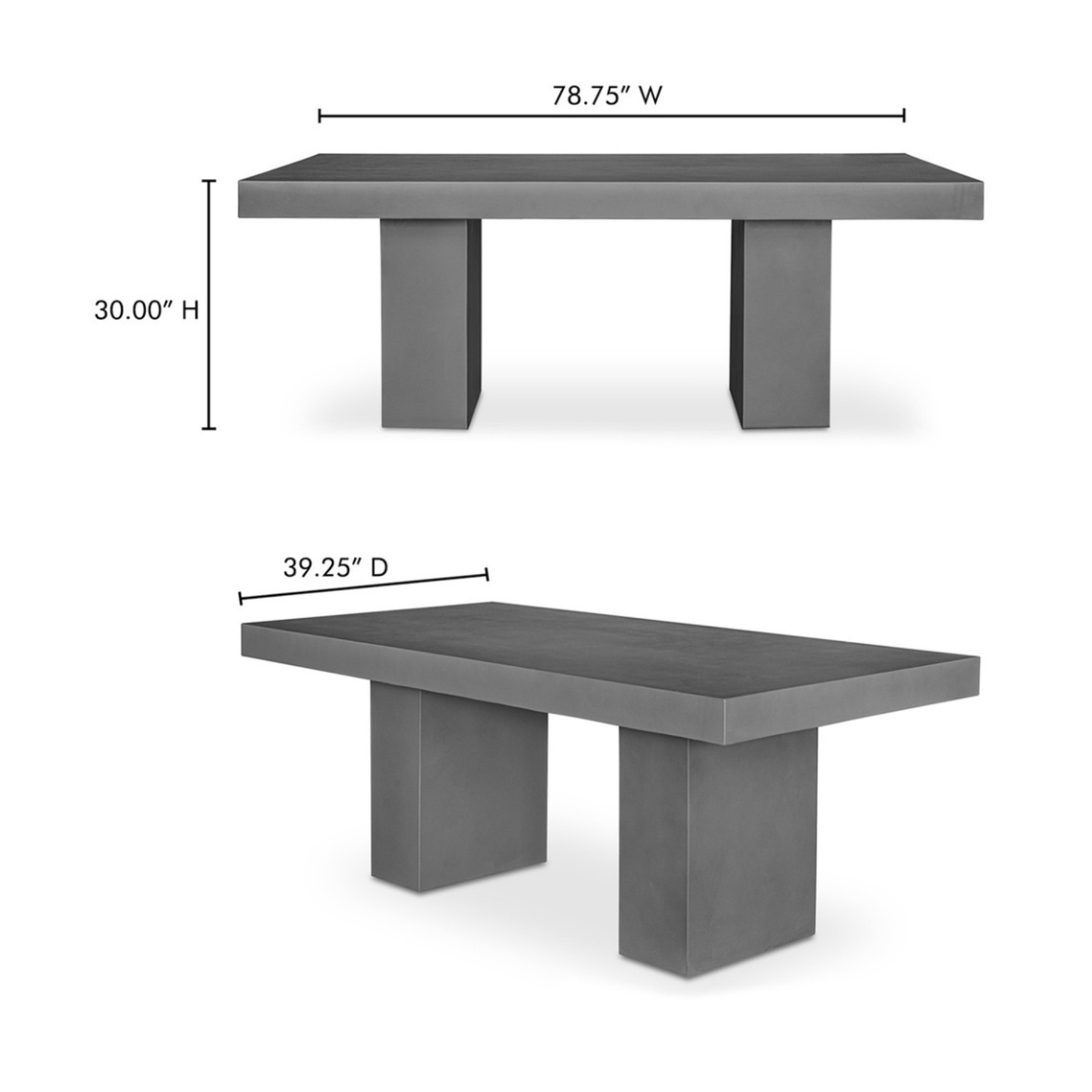 Talonis Outdoor Dining Table Dark Grey