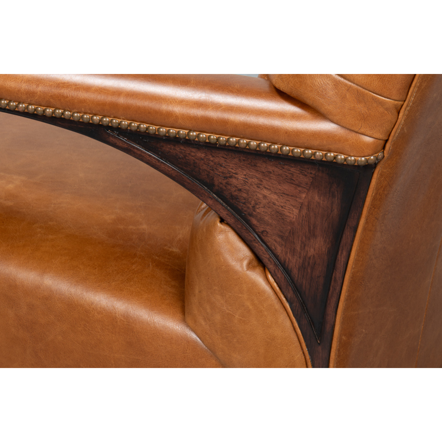 Dawson Distilled Leather Chair, Cuba Brown
