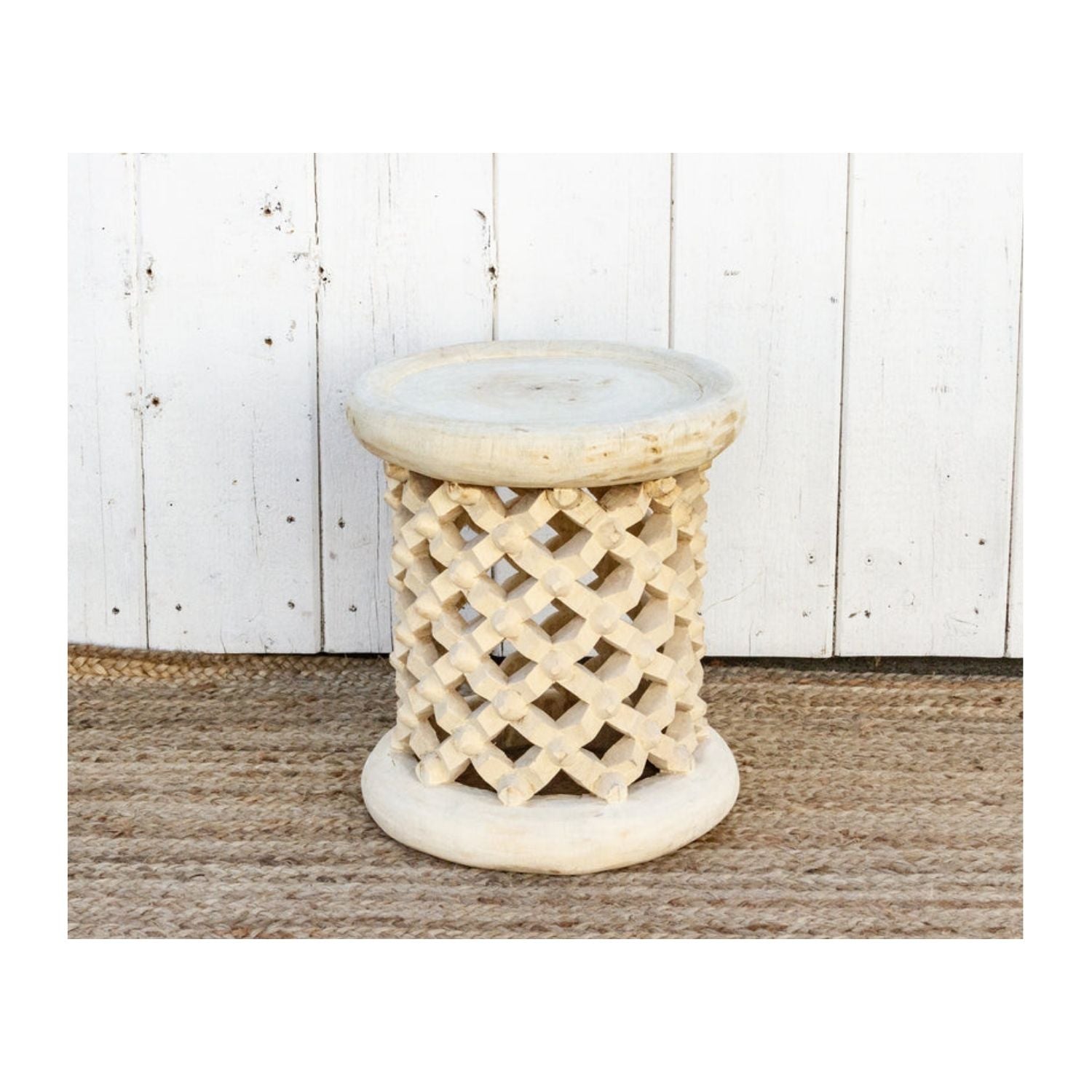 Rustic Bleached African Spider Stool