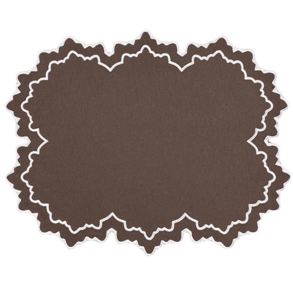 Whitley Placemat - Cocoa and White (Set of 4)