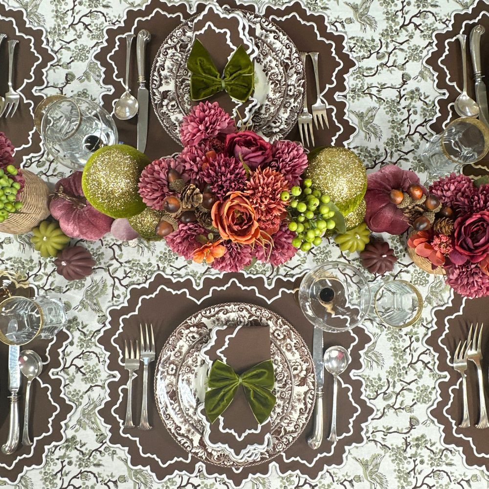 Whitley Napkin - Cocoa and White (Set of 4)