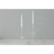 Clear Glass Candlestick Pairs