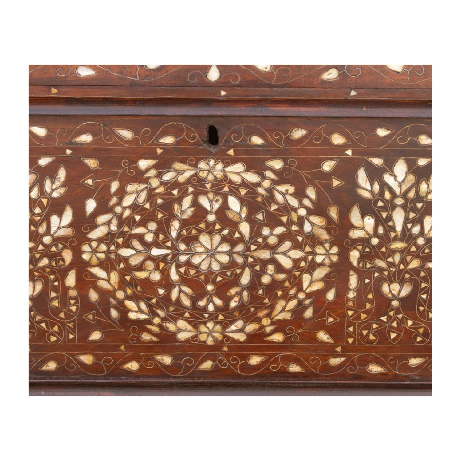 Rare Floral Inlay Mother Of Pearl Damascus Chest