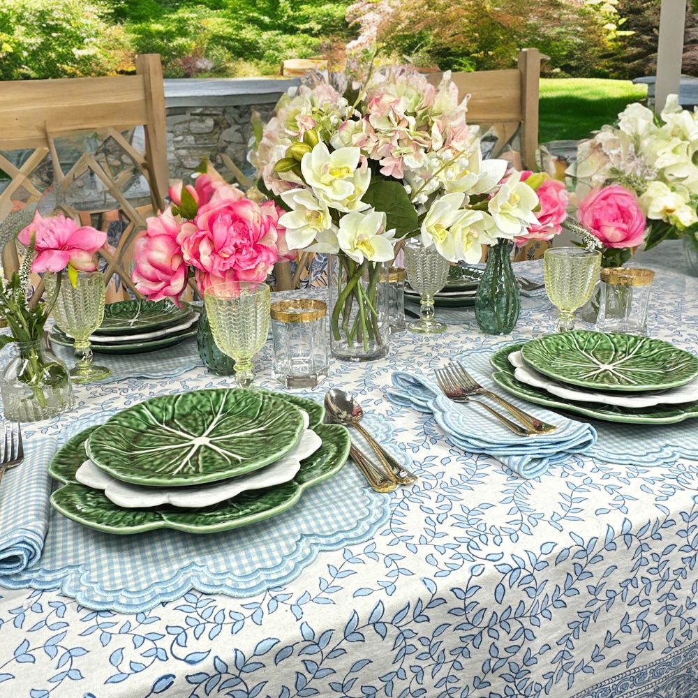 Blue Leaves - Tablecloth