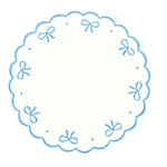 Studio Collection: Juliet Bows Placemats - White/Blue (Set of 4)
