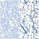 Reversible Blue and White Chinoiserie  gift wrap
