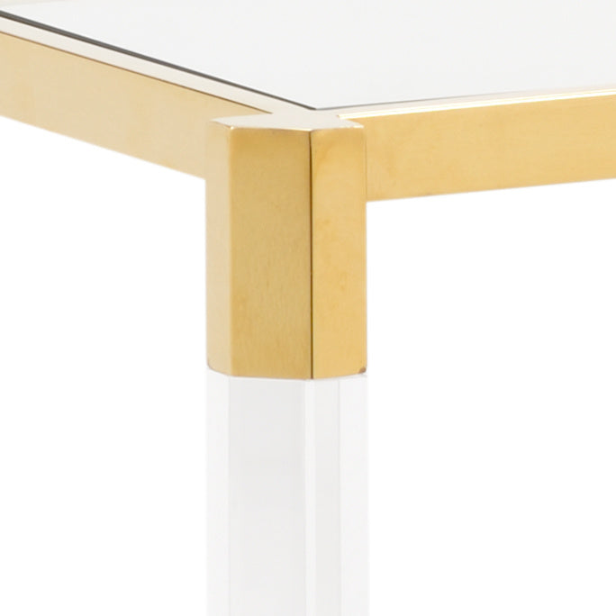 Boulevardier Bar Cart - Clear/Gold