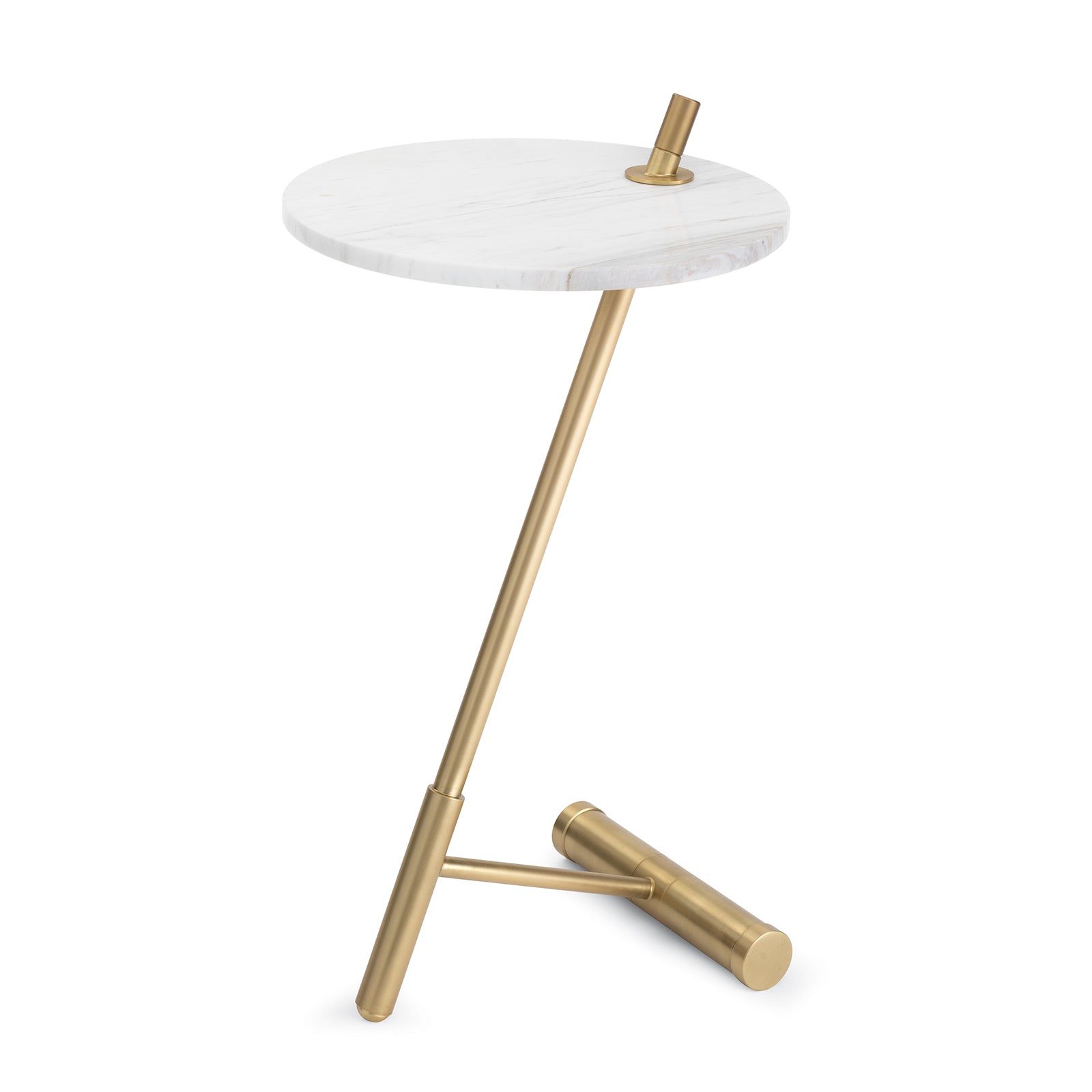 Spyder Accent Table (Natural Brass)