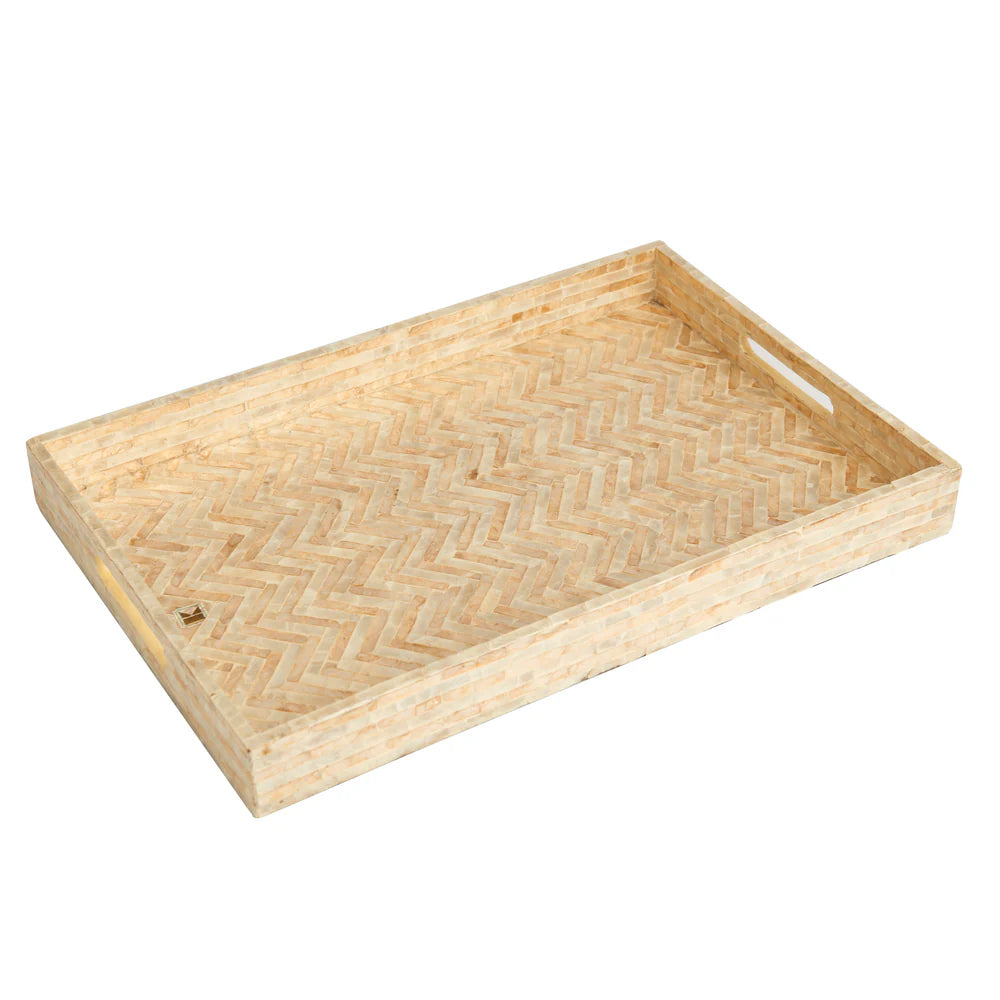 Capiz Tray, Zig Zag