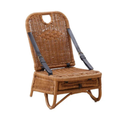 Rattan Picnic Chair w/ Leather Straps